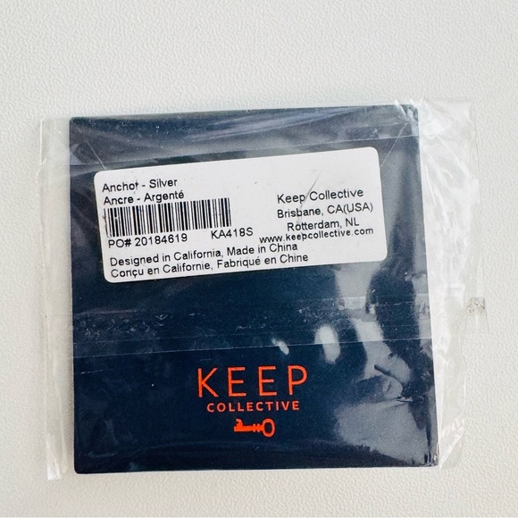 NWT Keep Collective Anchor Charm - Silver with Crystals - Picture 5 of 5